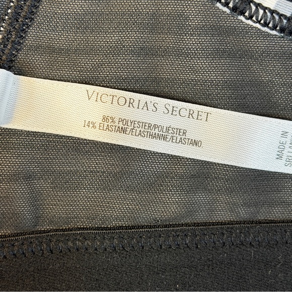 Victoria Secret VSX Monochrome Striped Sports Bra Black White Gray Size S #2006 - Picture 6 of 6